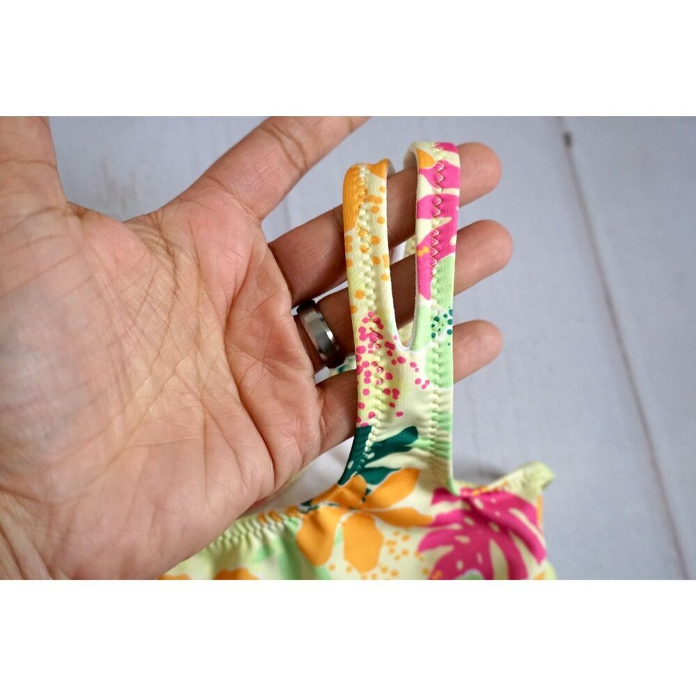 Zara Girls Tropical Print Bikini Top - Size 6-7 - Picture 7 of 7